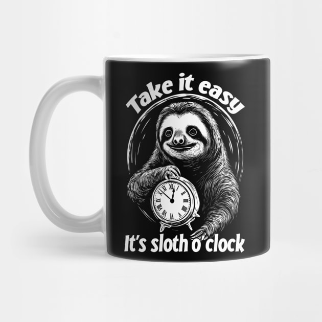 Take it easy - It's sloth o' clock. Chill out and relax. by Dazed Pig